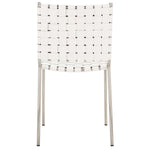 Safavieh Wesson Woven Dining Chair (Set of 2), DCH3005 - White / Silver