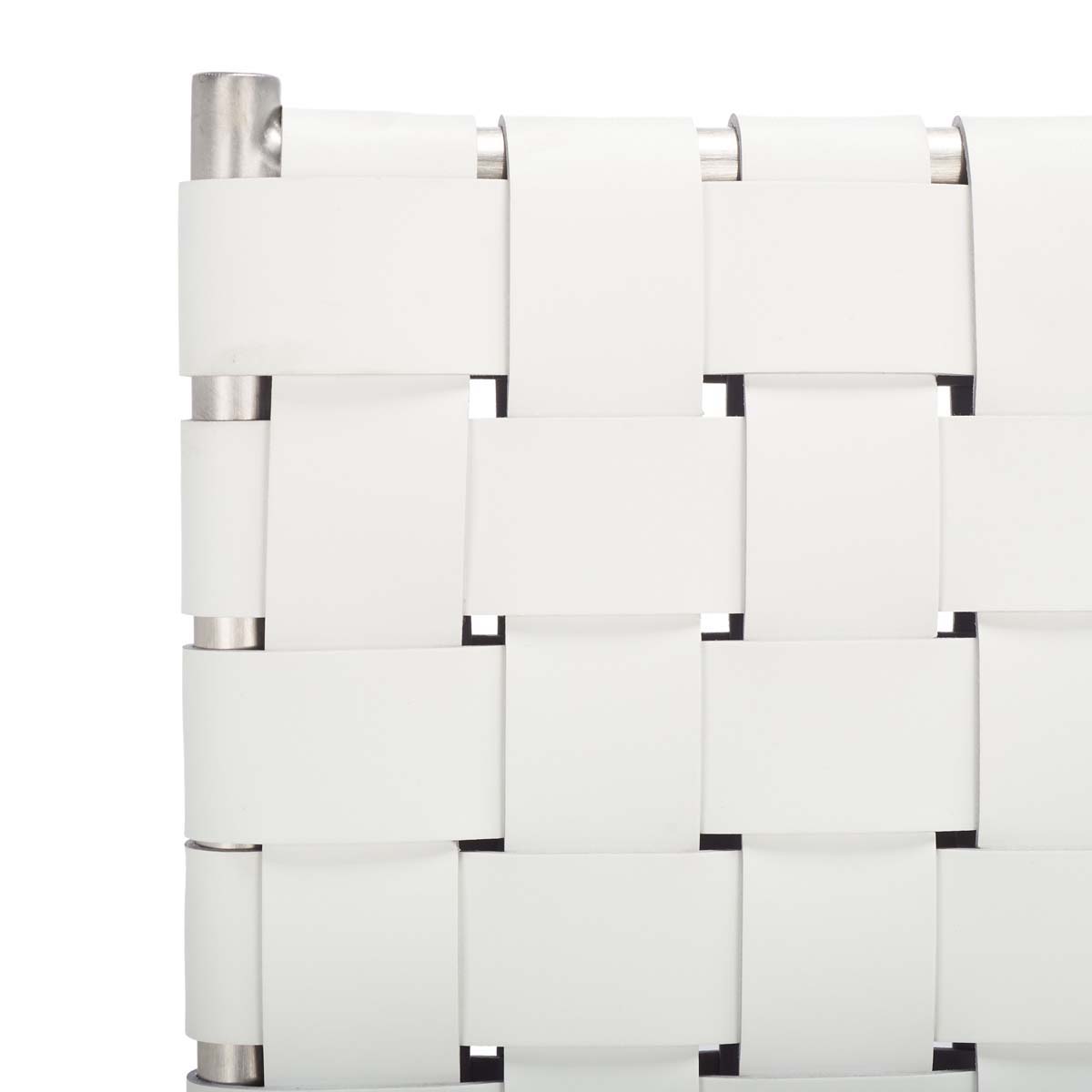 Safavieh Wesson Woven Dining Chair (Set of 2), DCH3005 - White / Silver