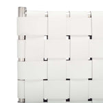 Safavieh Wesson Woven Dining Chair (Set of 2), DCH3005 - White / Silver