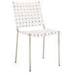 Safavieh Wesson Woven Dining Chair (Set of 2), DCH3005 - White / Silver