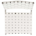 Safavieh Wesson Woven Dining Chair (Set of 2), DCH3005 - White / Silver