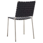 Safavieh Wesson Woven Dining Chair (Set of 2), DCH3005 - Black / Silver