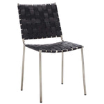 Safavieh Wesson Woven Dining Chair (Set of 2), DCH3005 - Black / Silver