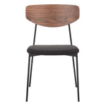 Safavieh Ryker Dining Chair (Set of 2), DCH3007 - Walnut / Black