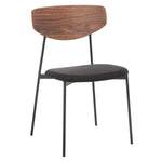 Safavieh Ryker Dining Chair (Set of 2), DCH3007 - Walnut / Black