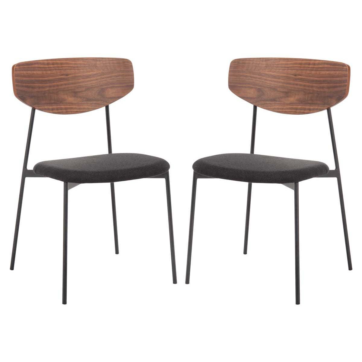 Safavieh Ryker Dining Chairs, Set of 2 , DCH3007 - Walnut / Black