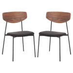 Safavieh Ryker Dining Chairs, Set of 2 , DCH3007 - Walnut / Black