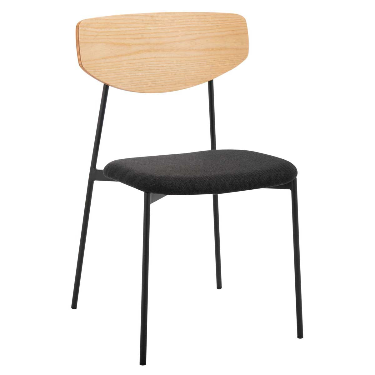 Safavieh Ryker Dining Chair (Set of 2), DCH3007 - Oak / Black