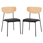 Safavieh Ryker Dining Chair (Set of 2), DCH3007 - Oak / Black