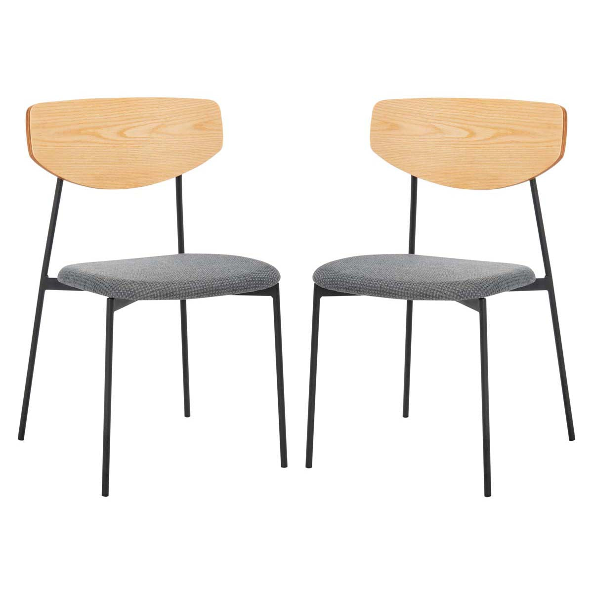 Safavieh Ryker Dining Chair (Set of 2), DCH3007 - Oak / Grey