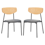 Safavieh Ryker Dining Chair (Set of 2), DCH3007 - Oak / Grey