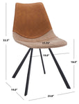 Safavieh Greer Dining Chair (Set of 2) , DCH3008 - Cognac