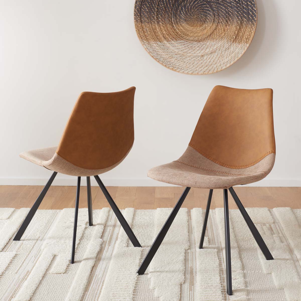 Safavieh Greer Dining Chair (Set of 2) , DCH3008 - Cognac