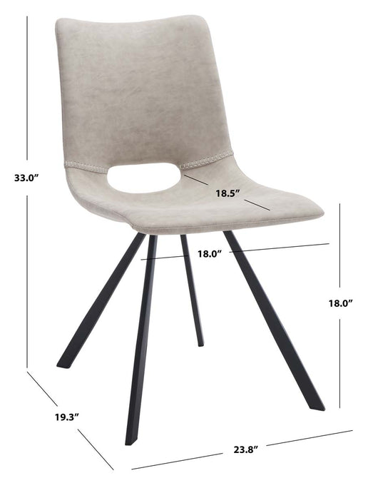 Safavieh Mika Dining Chair (Set of 2) , DCH3009 - Stone Grey