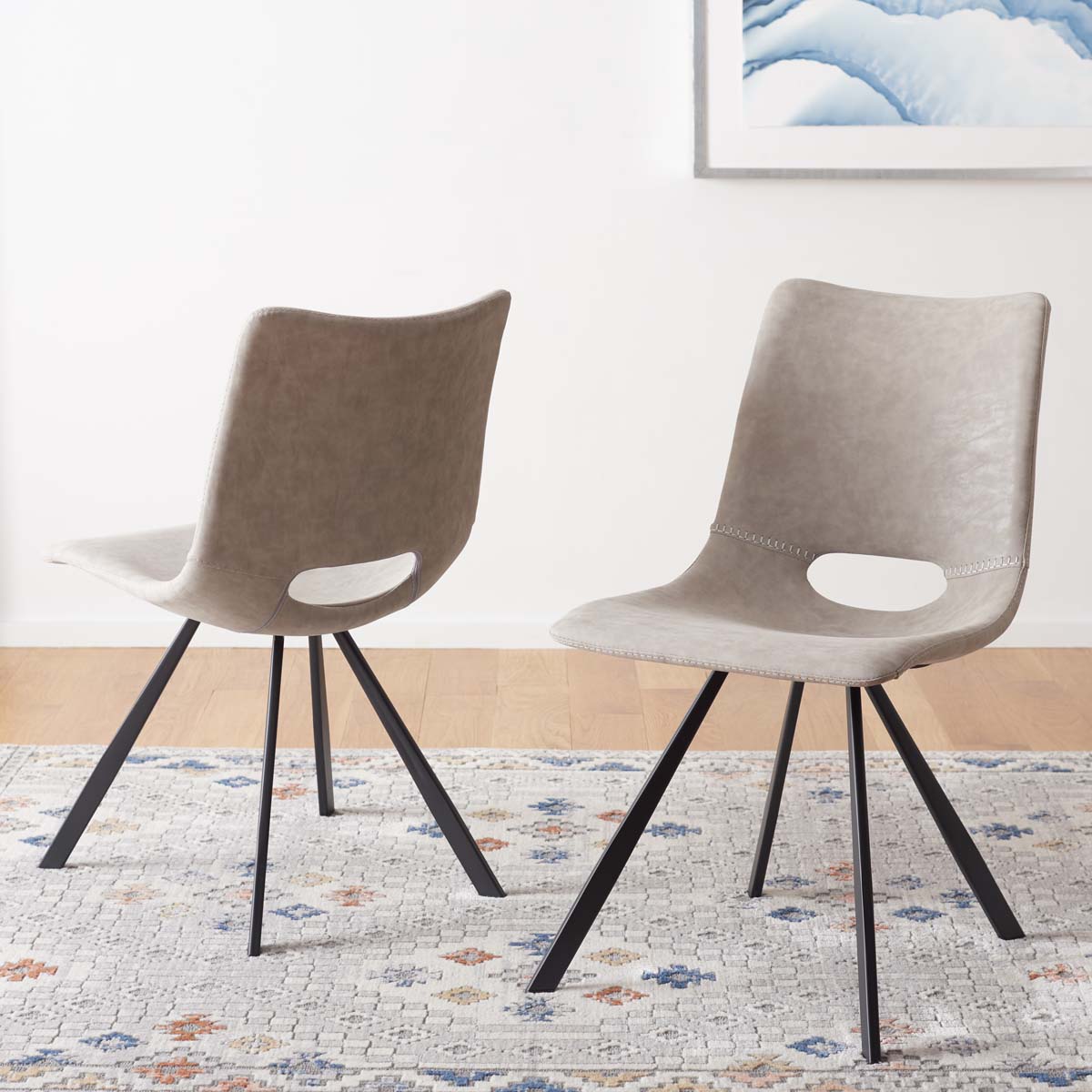 Safavieh Mika Dining Chair (Set of 2) , DCH3009 - Stone Grey