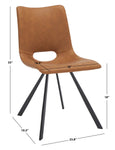 Safavieh Mika Dining Chair (Set of 2) , DCH3009 - Cigar Brown