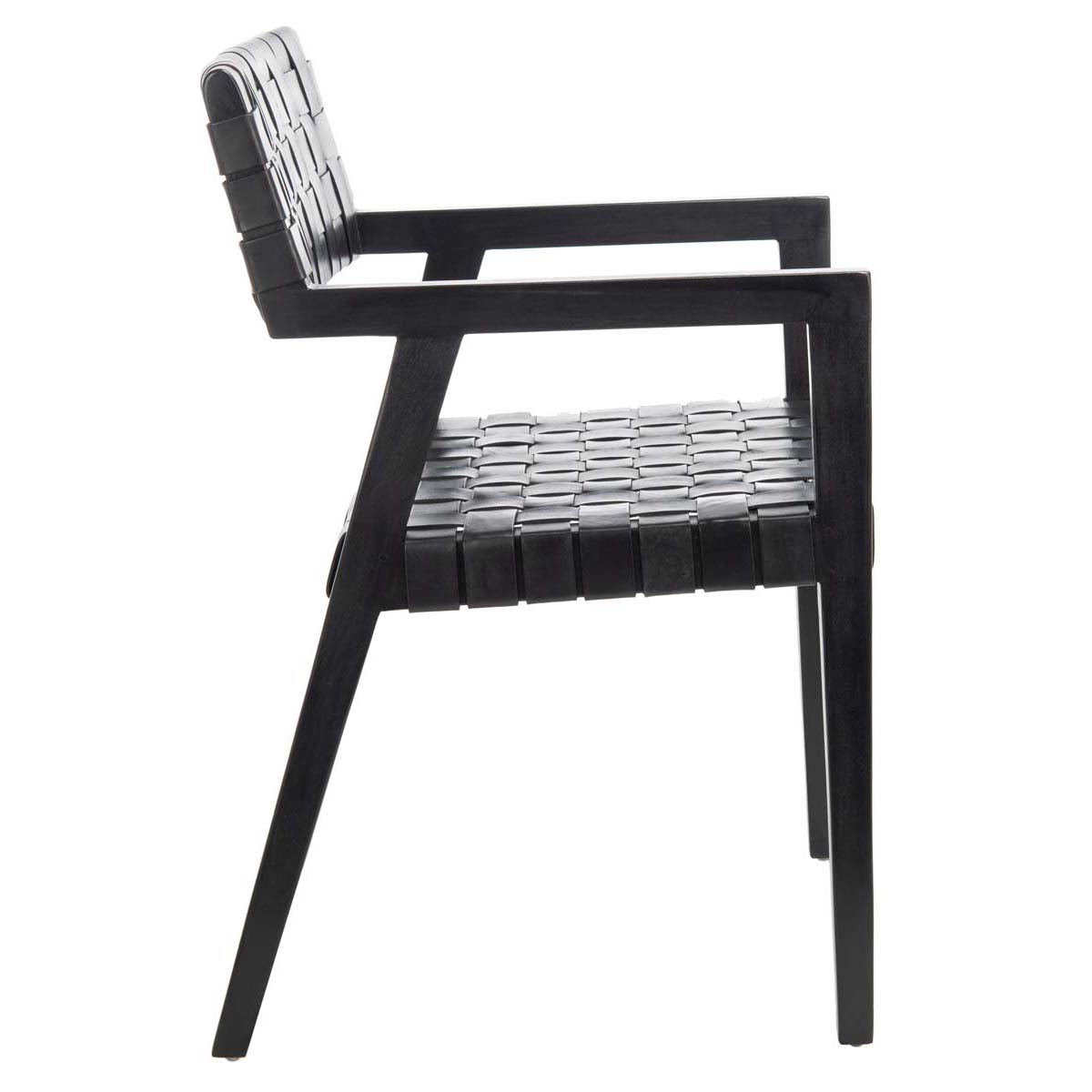 Safavieh Cire Leather Dining Chair , DCH4004 - Black