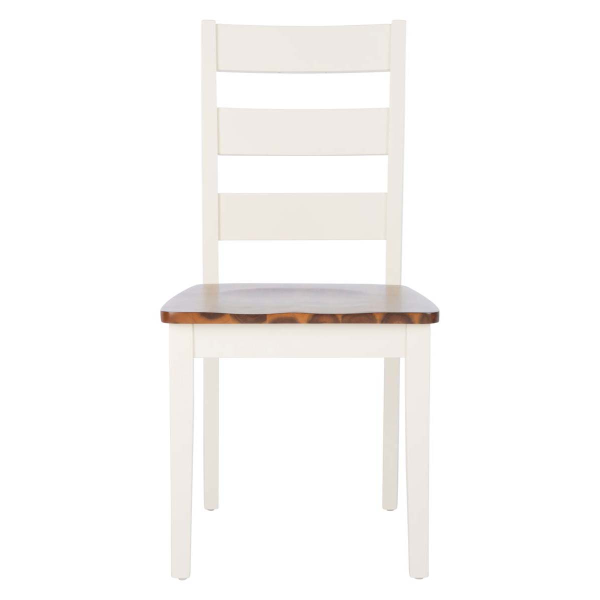 Safavieh Silio Ladder Back Dining Chair, DCH9213 - White/Natural (Set of 2)
