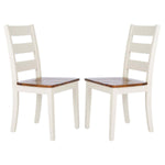 Safavieh Silio Ladder Back Dining Chair, DCH9213 - White/Natural (Set of 2)