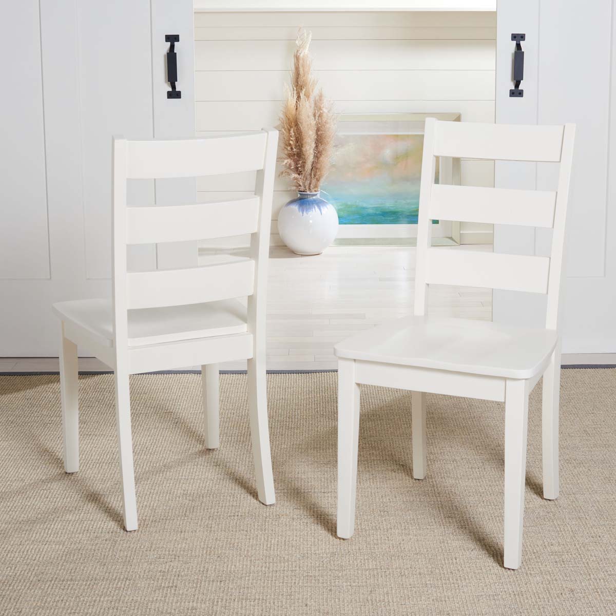Safavieh Silio Ladder Back Dining Chair, DCH9213 - Off White (Set of 2)