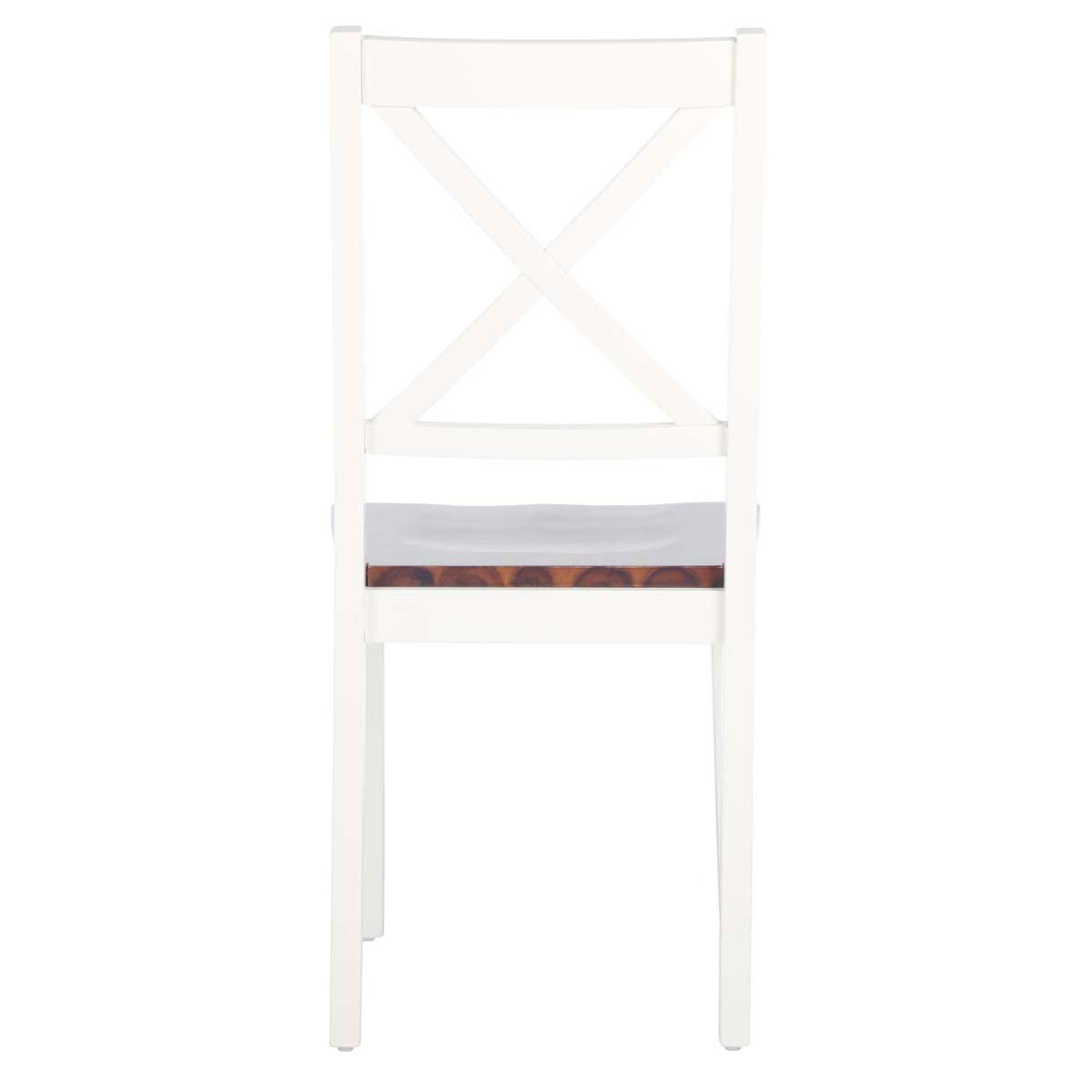 Safavieh Silio X Back Dining Chair, DCH9214 - White/Natural (Set of 2)