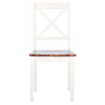 Safavieh Silio X Back Dining Chair, DCH9214 - White/Natural (Set of 2)