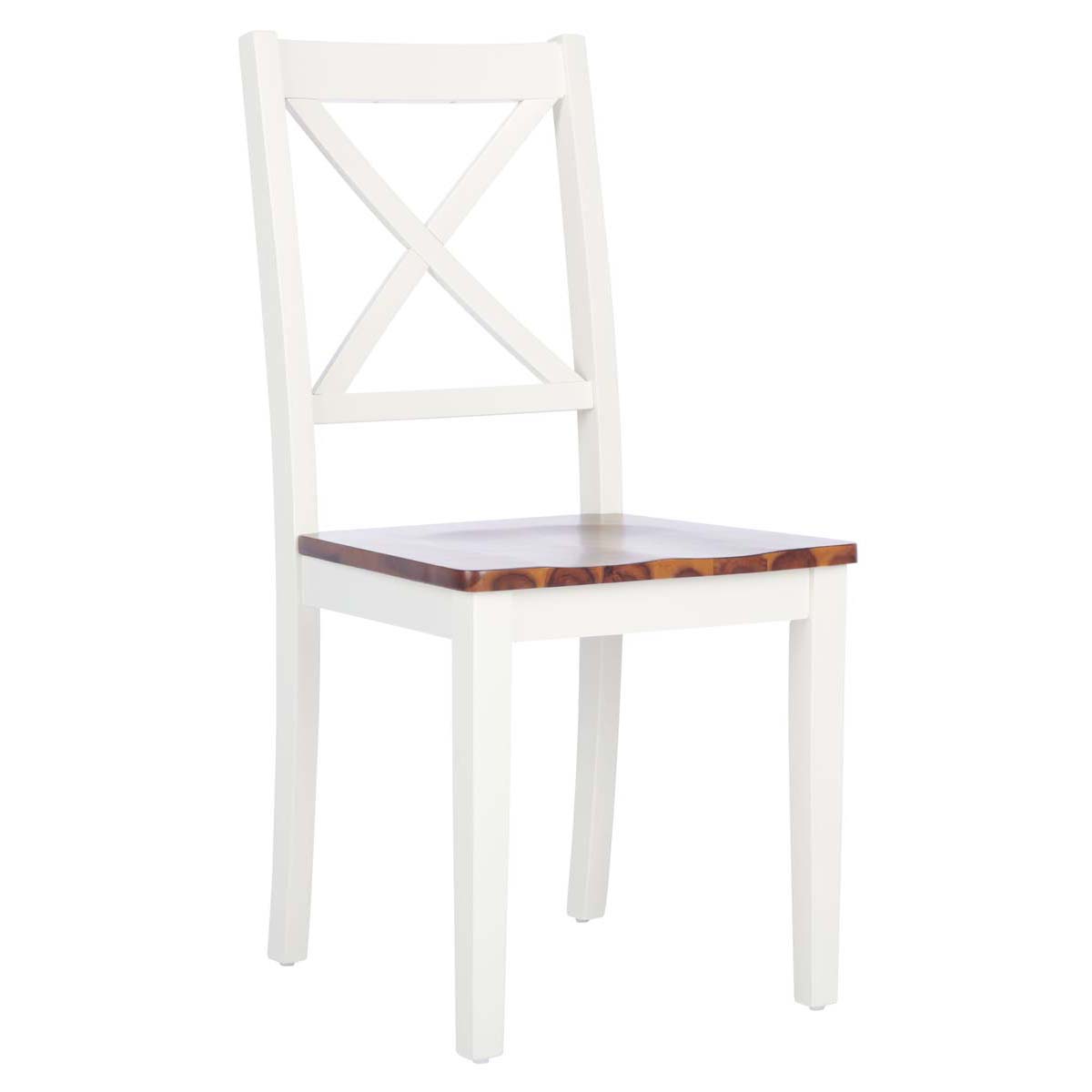 Safavieh Silio X Back Dining Chair, DCH9214 - White/Natural (Set of 2)