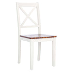 Safavieh Silio X Back Dining Chair, DCH9214 - White/Natural (Set of 2)