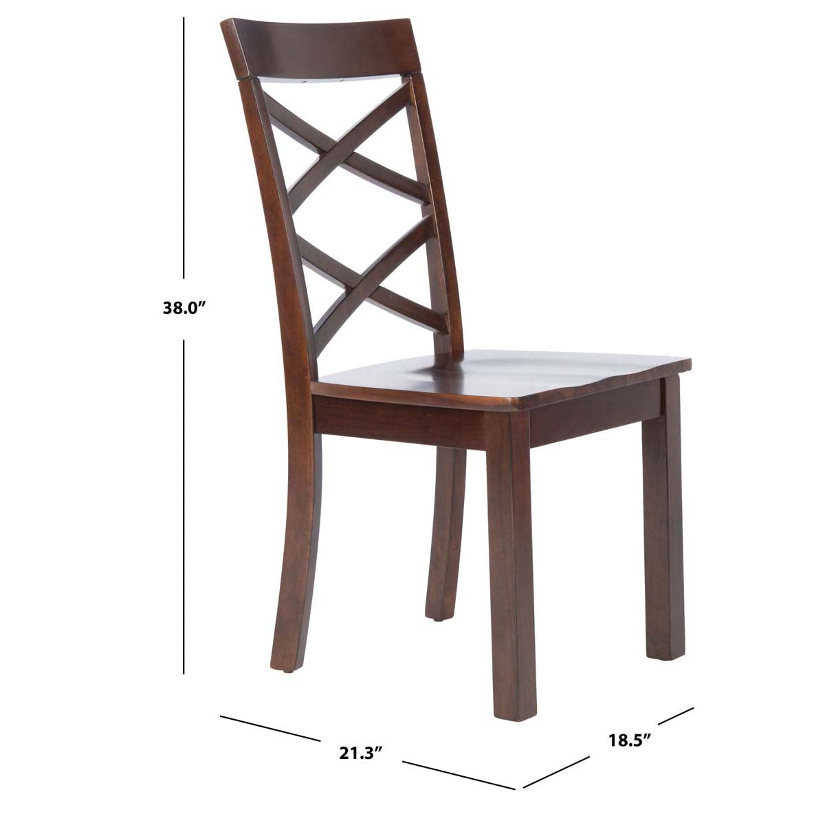 Safavieh Ainslee Dining Chair, DCH9217 - Brown (Set of 2)