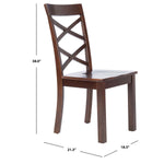 Safavieh Ainslee Dining Chair, DCH9217 - Brown (Set of 2)