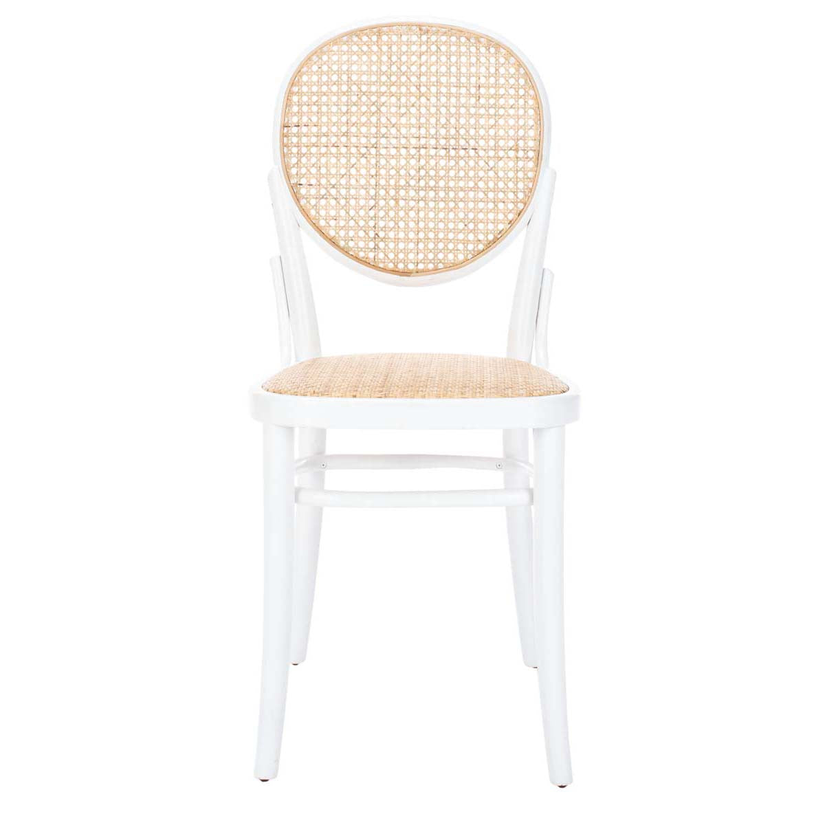 Safavieh Sonia Cane Dining Chair, DCH9504 - White/Natural (Set of 2)