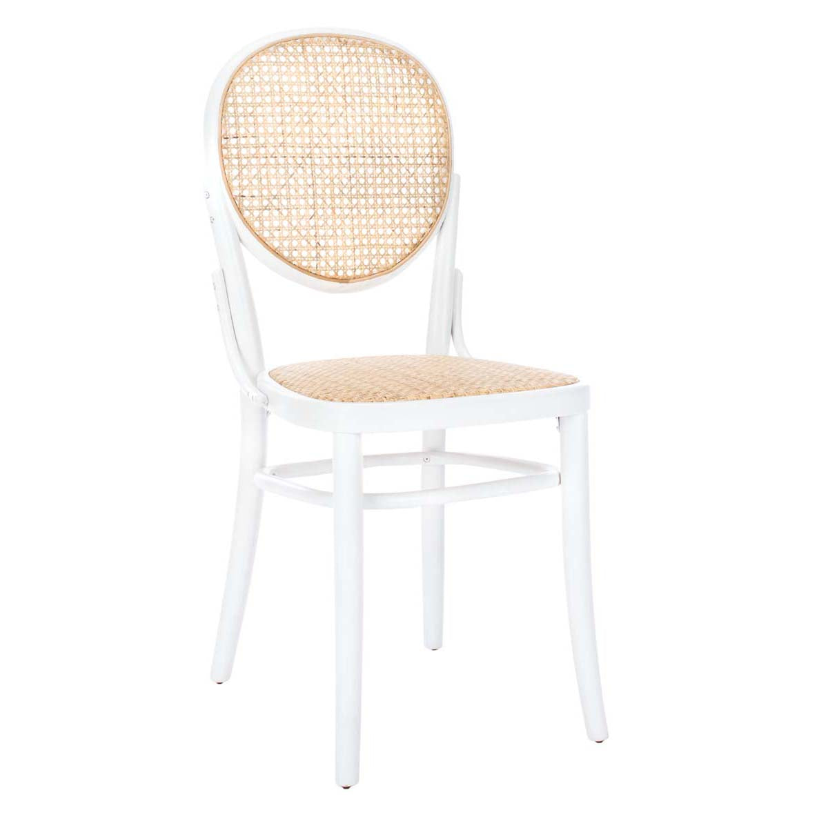 Safavieh Sonia Cane Dining Chair, DCH9504 - White/Natural (Set of 2)