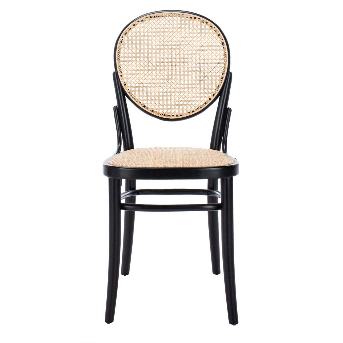 Safavieh Sonia Cane Dining Chair, DCH9504 - Black/Natural (Set of 2)