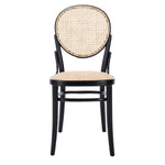 Safavieh Sonia Cane Dining Chair, DCH9504 - Black/Natural (Set of 2)