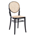 Safavieh Sonia Cane Dining Chair, DCH9504 - Black/Natural (Set of 2)