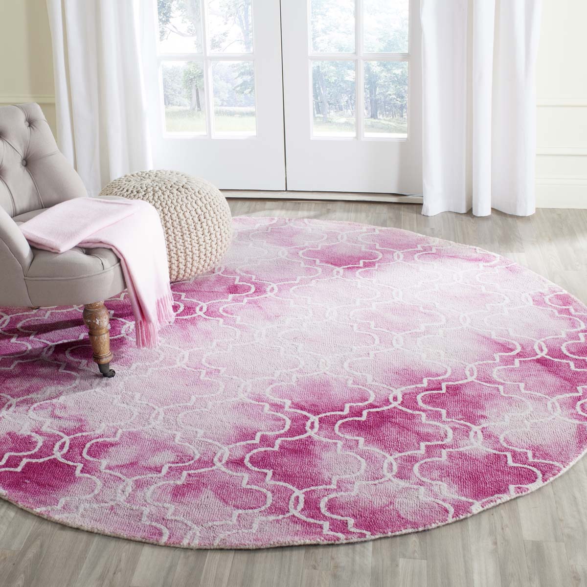 Safavieh Dip Dye 676 Rug, DDY676 - Rose / Ivory