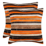 Safavieh Quinn Pillow, DEC200 - Orange/Tan (Set of 2)