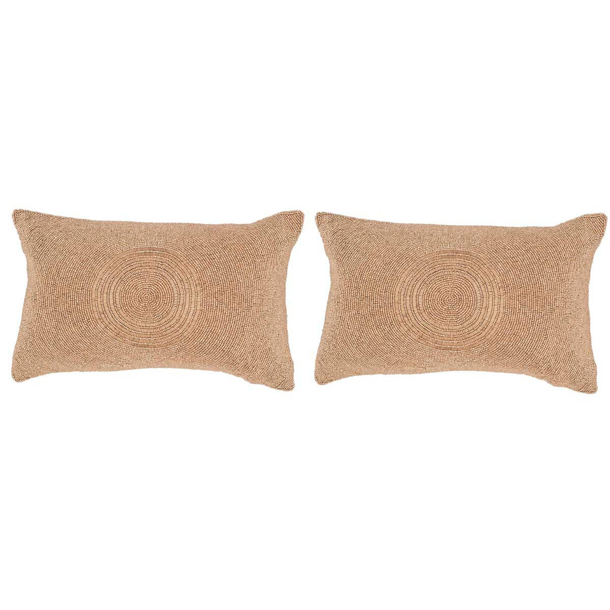Safavieh Cleopatra Pillow, DEC250 - Old Gold (Set of 2)