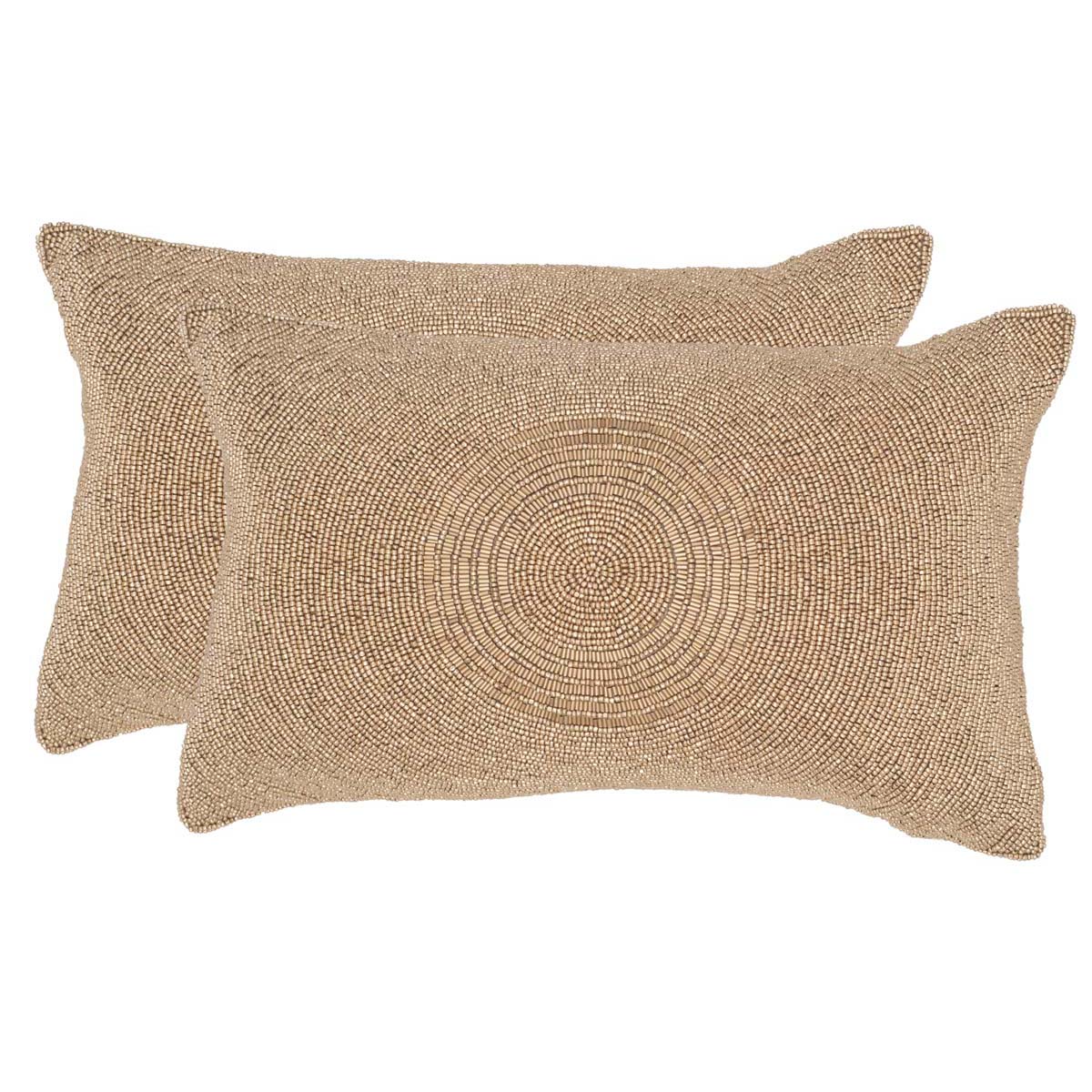 Safavieh Cleopatra Pillow, DEC250 - Old Gold (Set of 2)