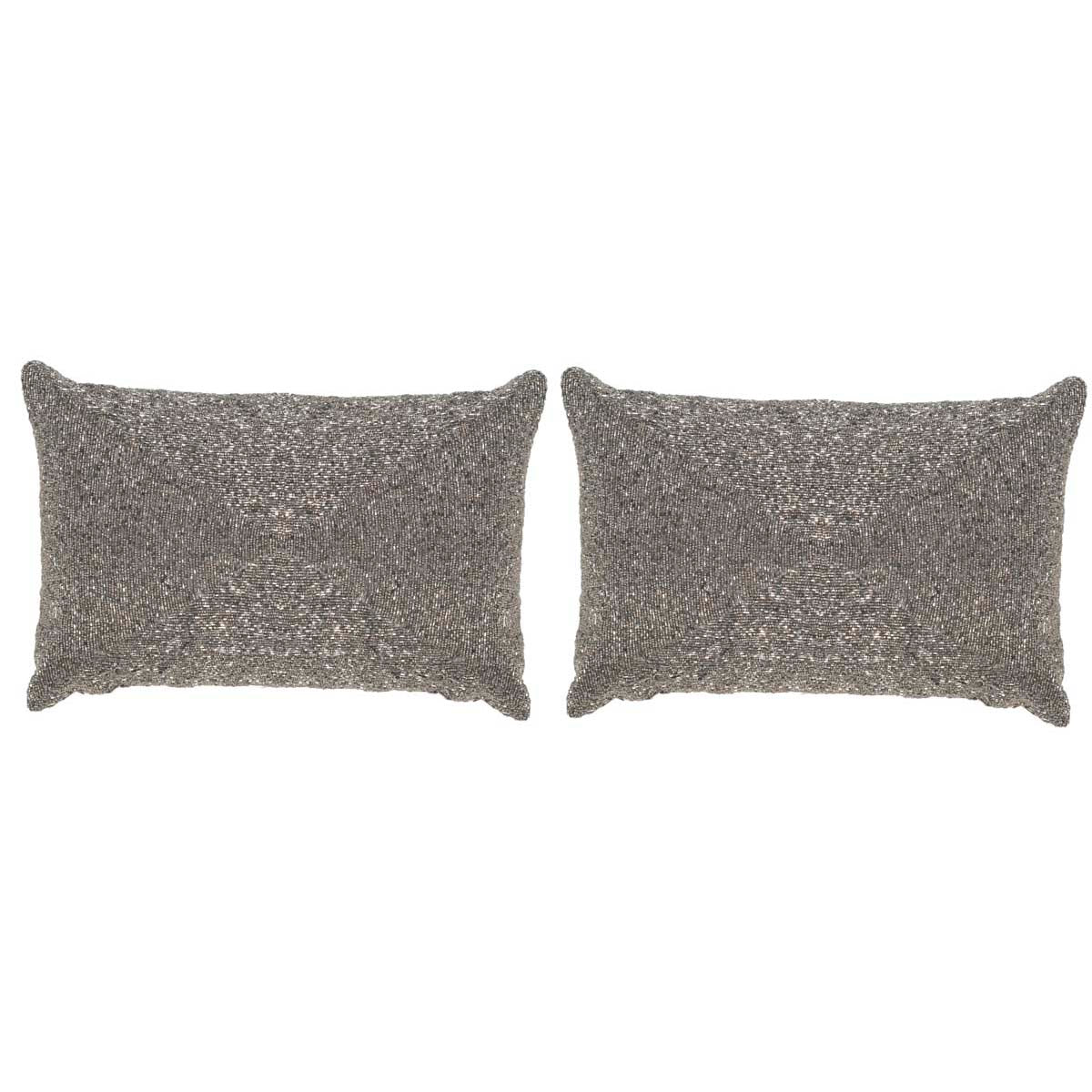 Safavieh Glitter Pillow, DEC255 - Silver (Set of 2)