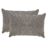 Safavieh Glitter Pillow, DEC255 - Silver (Set of 2)