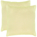 Safavieh Box Stitch Pillow, DEC453 - Neon Citris (Set of 2)