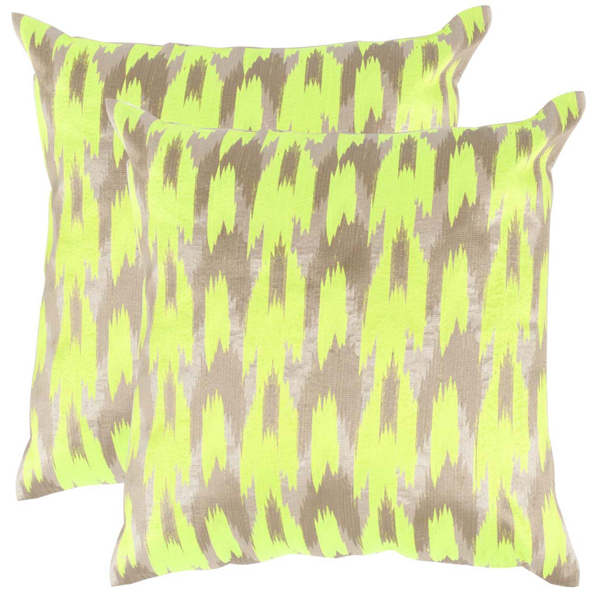 Safavieh Boho Chic Pillow, DEC455 - Neon Citrus (Set of 2)