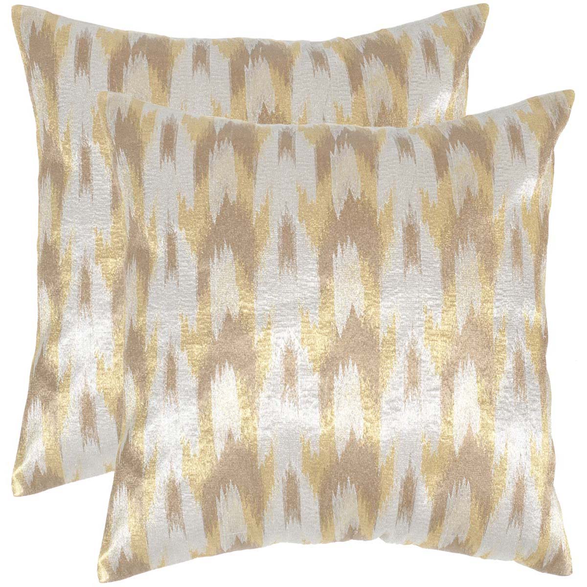 Safavieh Boho Chic Pillow, DEC455 - Metallic Silver (Set of 2)