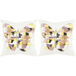 Safavieh Papillon Pillow, DEC466 - Sdark Greyet Shimmer (Set of 2)