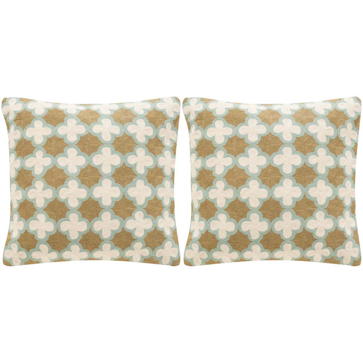Safavieh Carna Pillow, DEC912 - Amist Green (Set of 2)