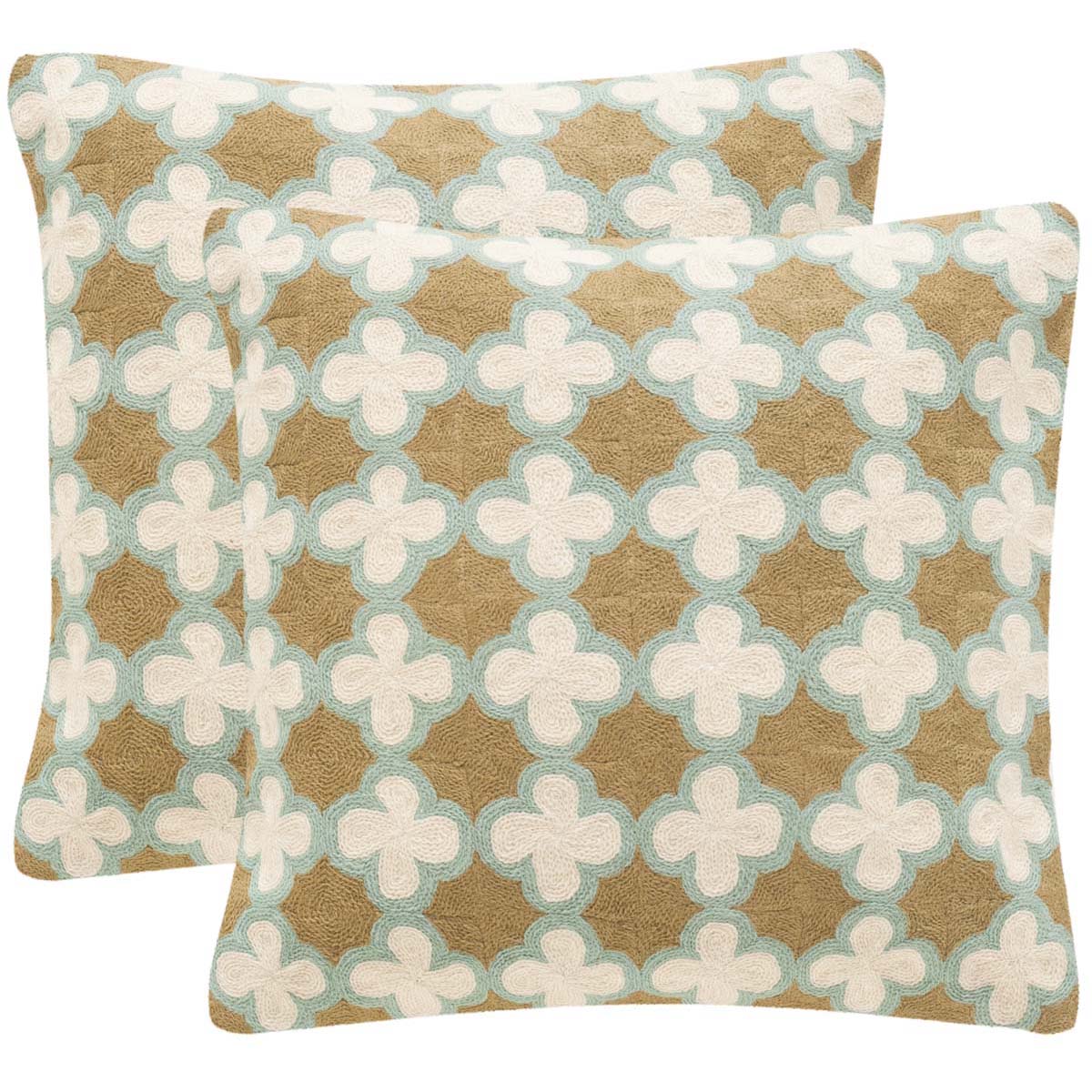 Safavieh Carna Pillow, DEC912 - Amist Green (Set of 2)
