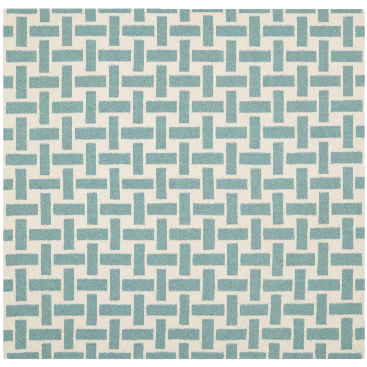 Safavieh Dhurries 201 Rug, DHU201 - Turquoise / Ivory