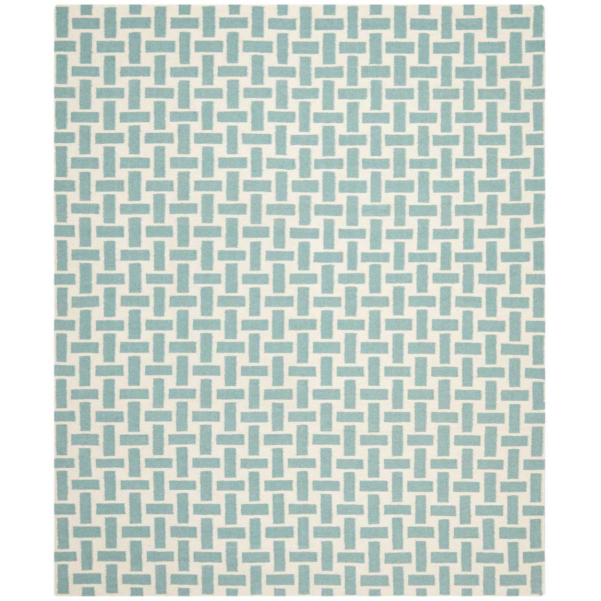 Safavieh Dhurries 201 Rug, DHU201 - Turquoise / Ivory