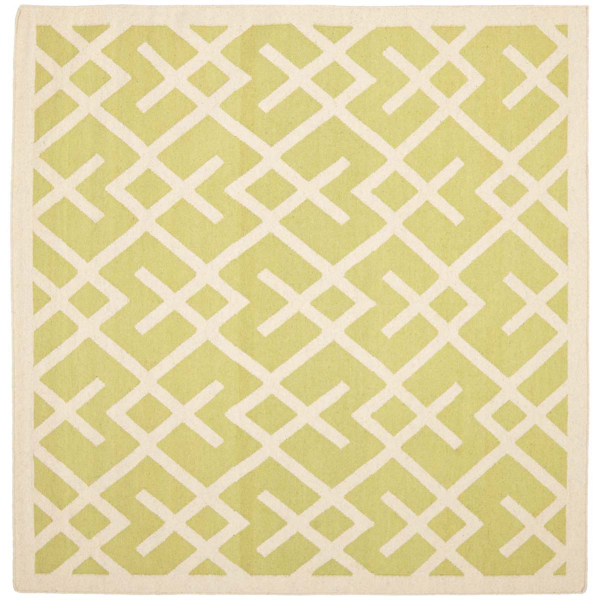 Safavieh Dhurries 552 Rug, DHU552 - Light Green / Ivory